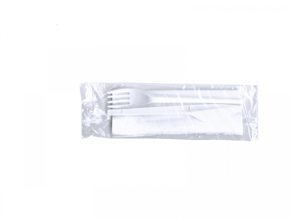 Besteckset: Messer, Gabel, Serviette, Zahnstocher (150 Stk.)