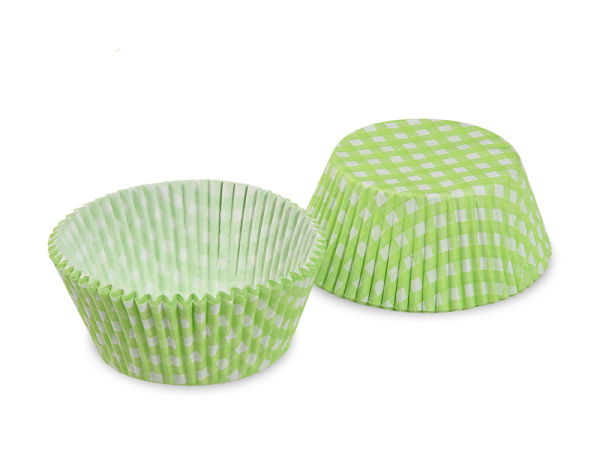Gebäckkapseln Muffinförmchen Karo grün Ø 50x30 mm (40 Stk.)