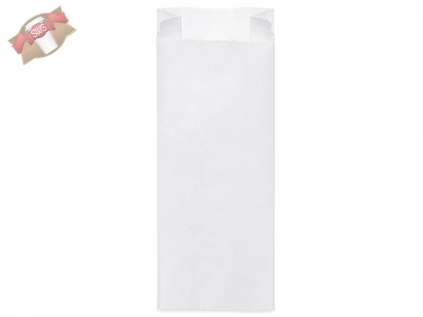 Papierfaltenbeutel Bäckerfaltenbeutel weiß 13+7x35 cm (1000 Stk.)