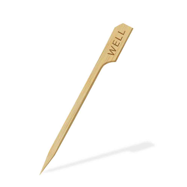 Bambus Steak Marker Steakmarker "WELL" 9cm (250 Stk.)