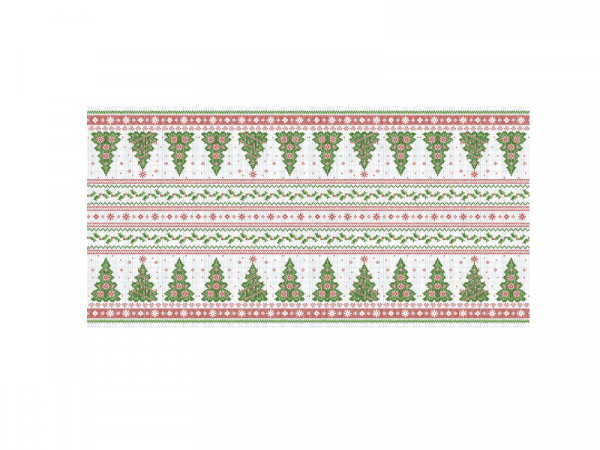 Tischläufer 24mx40cm rot-grün Linclass Weihnachtsmotiv Gina (4 Rollen)