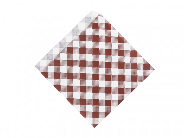 Hamburgertüten Hamburgerbeutel Papiertüten 14x14 cm KARO Motiv (500 Stk.)