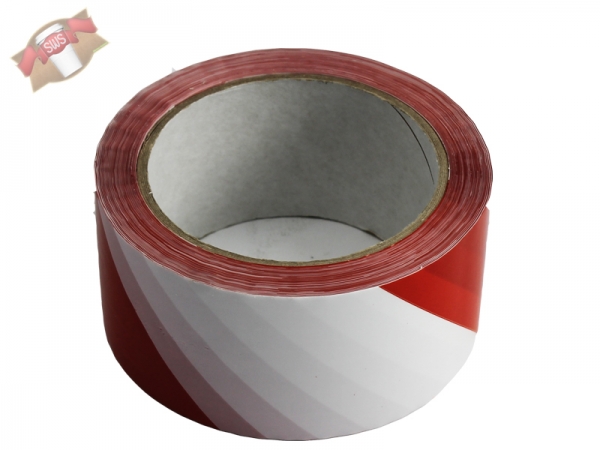 Makierungsband selbstklebend 50mmx66lfm rot/weiß (6 Rolle)