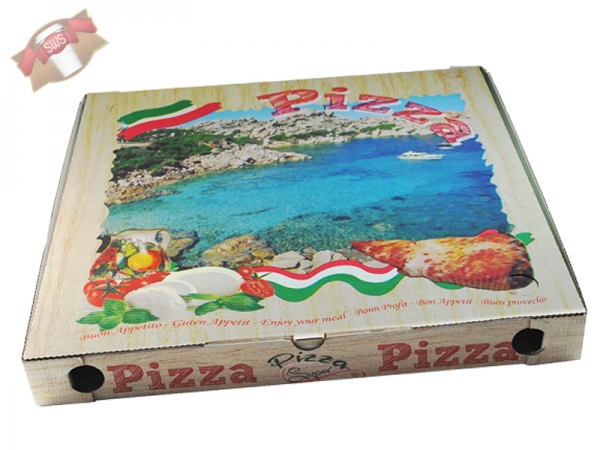 Pizzakarton 46x46x5 cm Pizzaschachtel Pizzabox (100 Stk.)