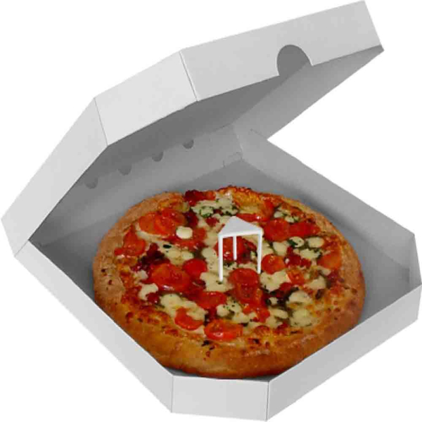 Abstandhalter für Pizzakartons | 37 x 29 mm | Dreieck | PP weiß (100 Stk.)