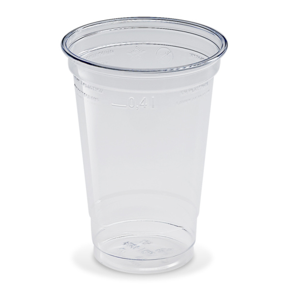Clear Cup Becher | PET | 400 ml (16 oz) | Ø 95 mm | klar (50 Stk.)