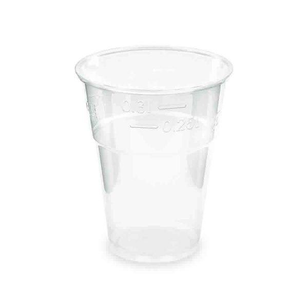 PLA Ausschankbecher 300 ml klar Trinkbecher Plastikbecher (50 Stk.)