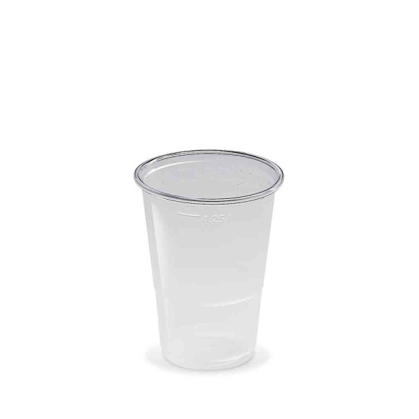 Trinkbecher Becher 0,25 l Ø 78 mm klar PP (50 Stk.)