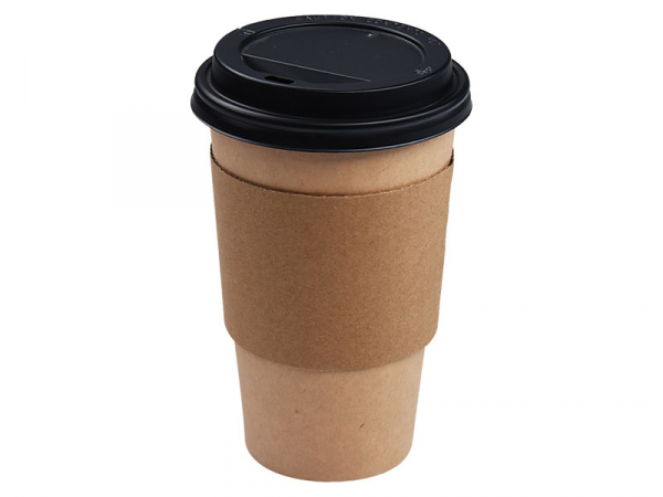 Becherbanderolen Bechermanschetten braun für Becher Ø 80 mm Jackets (1.000 Stk.)
