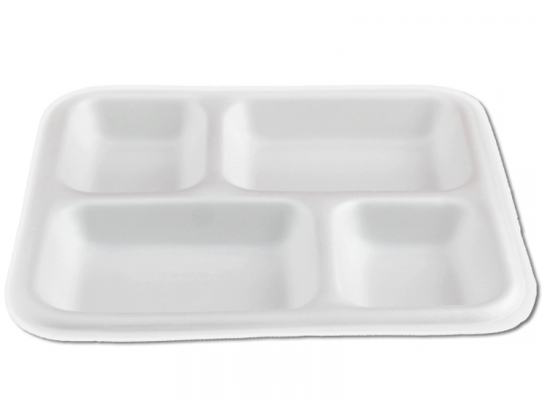 Menüteller Tablett XPS 4-geteilt ERZE 30 x 26,5 x 3 cm (200 Stk.)