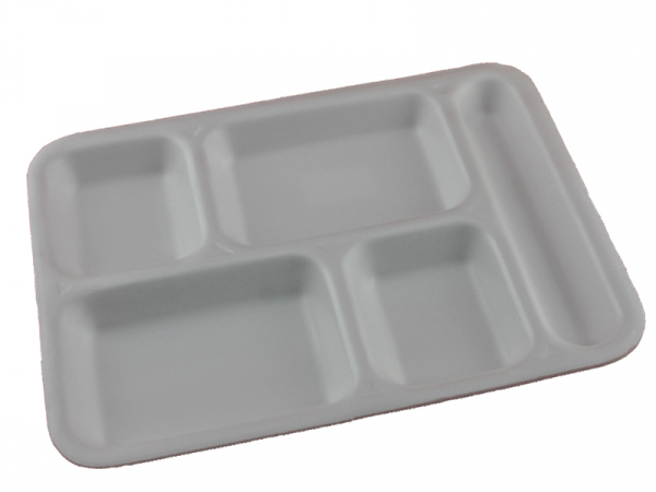 Menüteller Menütablett XPS 5-geteilt ERZE 35,1 x 26,4 x 2,7 cm (200 Stk.)