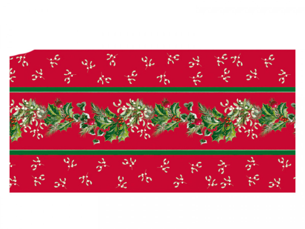 Tischläufer 24mx40cm rot Linclass Weihnachtsmotiv Elise (4 Rollen)