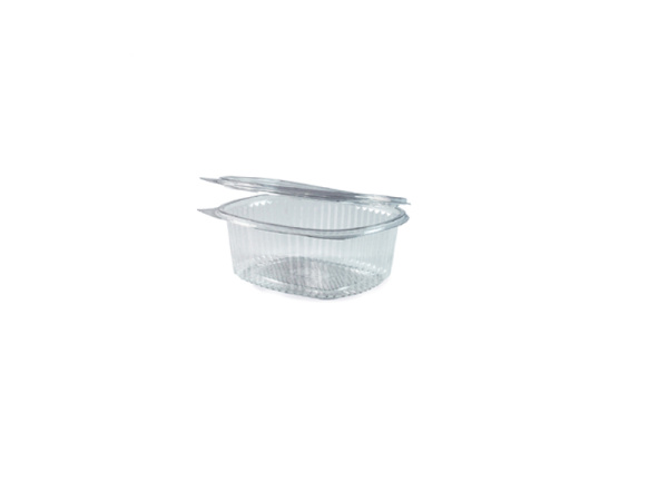 Feinkostbecher oval klar mit Deckel 250 ml PET (50 Stk.)