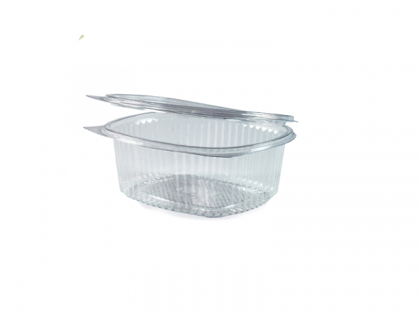 Feinkostbecher oval klar mit Deckel 1500 ml PET (50 Stk.)