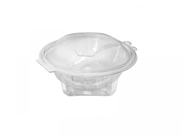 Klappschale Salatschale Rundbecher mit Deckel PET 750 ml (50 Stk.)