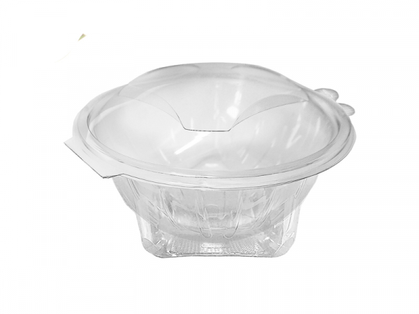 Klappschale Salatschale Rundbecher mit Deckel PET 1000 ml (50 Stk.)