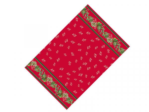 Weihnachtstischdecke aus Linclass 120x220 cm Tischdecke Motiv Elise rot (20 Stk.)