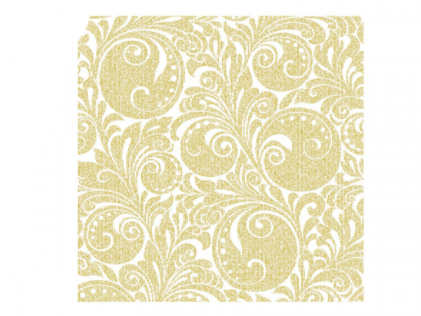 Weihnachts-Serviette 48 x 48cm, 1/4 Falz Motiv Jordan gold (300 Stk.)