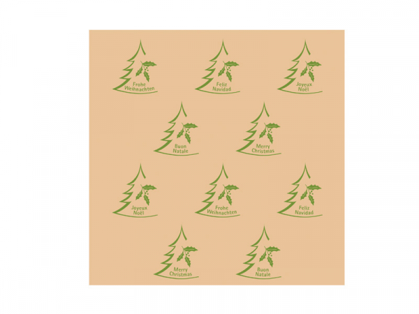 Bio Weihnachts-Serviette 40 x 40 cm 1/4 Falz Recycled Motiv X-Mas (720 Stk.)