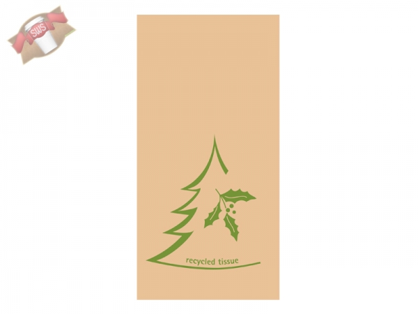 Bio Weihnachts-Serviette 40 x 40 cm 1/8 Falz Recycled Motiv X-mas (720 Stk.)