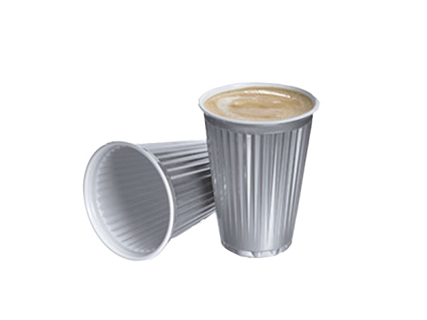 Automatenbecher 150 ml Ø 70,3 x 88 mm silber weiß (100 Stk.)