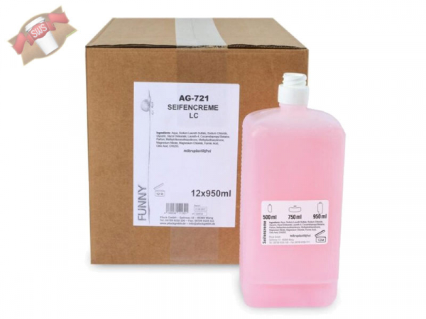 CW Kartusche Seifencreme rosa 950 ml ohne Mineralöle & Parabene  (12 Kartuschen)