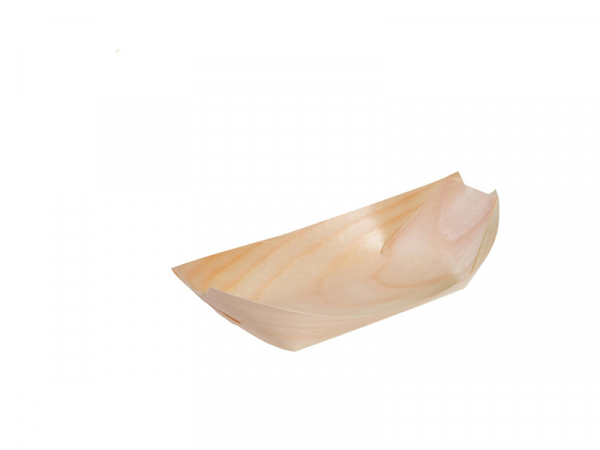 Holz Schiffchen Fingerfood Schale aus Holz 13x8 cm (100 Stk.)