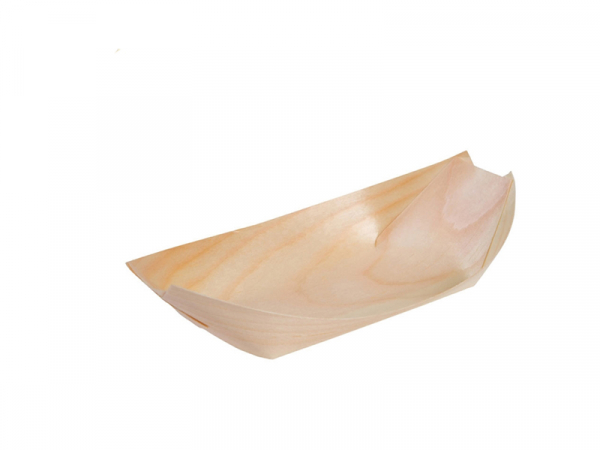 Holz Schiffchen Fingerfood Schale aus Holz 18x10,5x4 cm (100 Stk.)