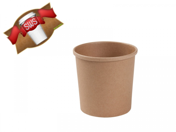 Bio EFA Karton Becher braun 600 ml kompostierbar (500 Stk.)