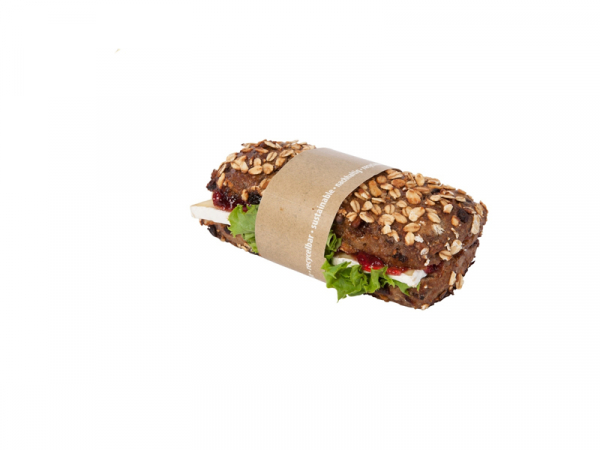 Snack Banderole braun 30x4 cm Kraftoptik (2500 Stk.)