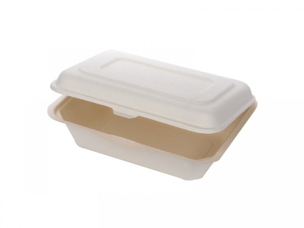 Zuckerrohr Behälter Menübox rechteckig 450 ml (500 Stk.)