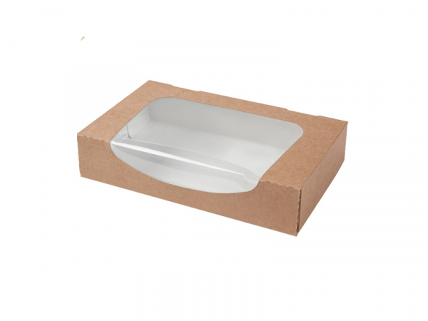 Bio Kartonbox mit Fenster 900 ml (400 Stk.)