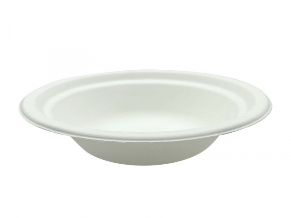 Suppenterrine Suppenschale 400 ml Ø 178x40,6 mm Bagasse weiß (50 Stk.)