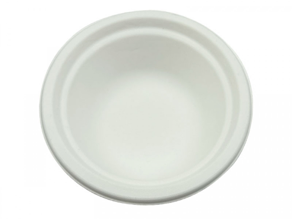 Suppenterrine Suppenschale 400 ml Ø 178x40,6 mm Bagasse weiß (50 Stk.)