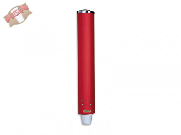 Becherspender für Papier+Plastik Becher mit Ø 64-83 mm, rot (1 Stk.)