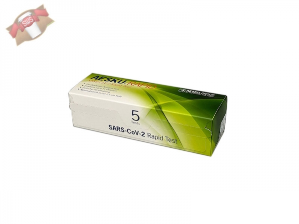 5er Pack AESKU RAPID Corona Antigen Schnelltest für Laien Covid-19 Schnelltest