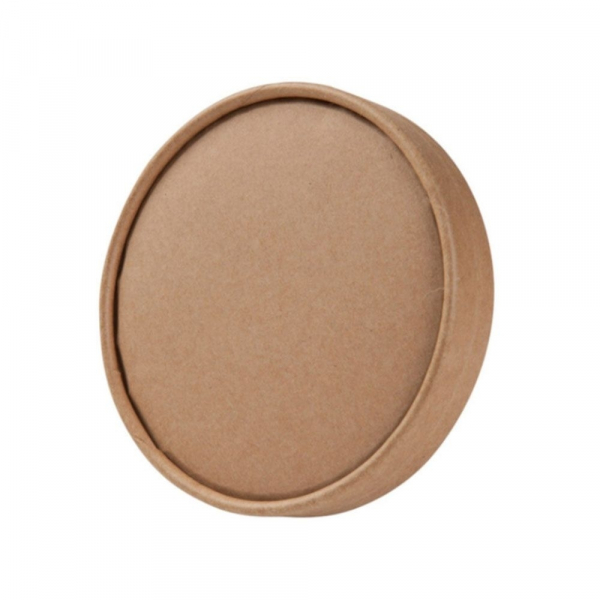 Karton-Deckel Ø 150 mm, braun für Salat Schale 650 ml (12x25)