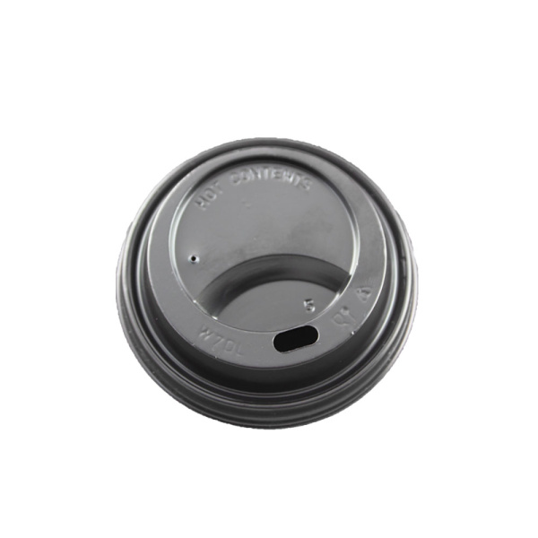 Coffee-to-go-Deckel | Ø 73 mm | PS | schwarz | mit Trinköffnung (100 Stk.)