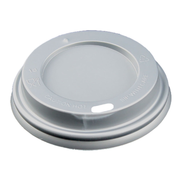 Coffee-to-go-Deckel | Ø 80 mm | PS | silber | mit Trinköffnung (100 Stk.)