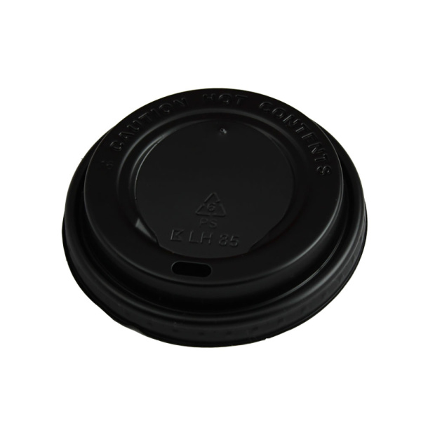 Coffee-to-go-Deckel | Ø 85 mm | PS | schwarz | mit Trinköffnung (100 Stk.)