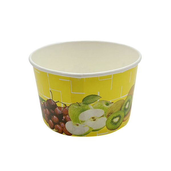 Eisbecher/Hartpapierbecher | 260ml | Ø92x55mm | Motiv „Früchte gelb“ (50 Stk.)