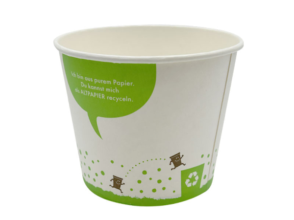 Becher Papiereisbecher Eisbecher 500 ml Ø 105 x 84 mm PAPUR Druck (45 Stk.)