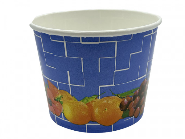 Eisbecher Hartpapierbecher 500/580 ml Früchte blau (50 Stk.)