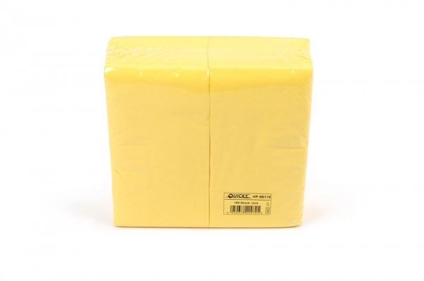 Tafelservietten Quicky 2-lagig 40x40 1/8 gelb (100 Stck)