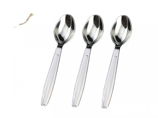 Löffel metallisiert Einweglöffel 180 mm (100 Stk.)