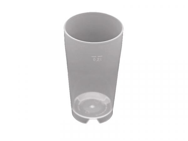 Mehrwegbecher Longdrink 0,2 l transparent PP mit Eichstrich (500 Stk.)
