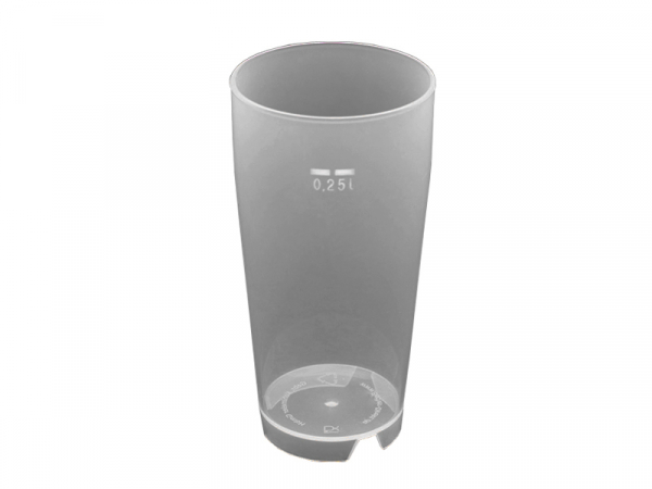 Mehrwegbecher Eichstrich bei 0,25 l transparent PP (360 Stk.)