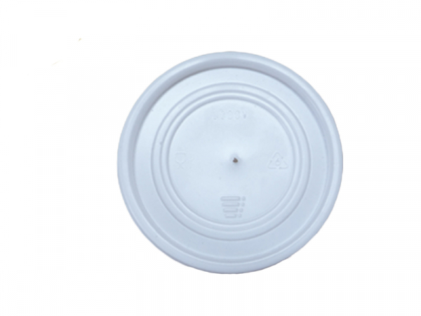 Deckel mit Dampfloch flach weiß 75 mm (100 Stück)
