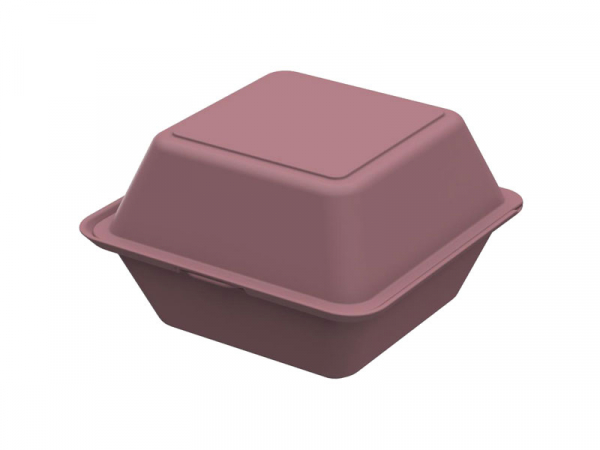 Mehrweg Hamburgerboxen "ToGo" rot 157 x 157 x 84 mm (50 Stk.)