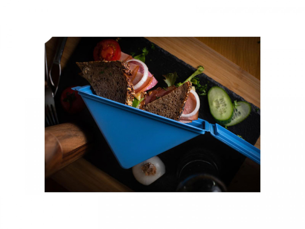 Mehrweg Sandwichboxen „ToGo“, blau 185 x 75 x 90 mm (50 Stk.)